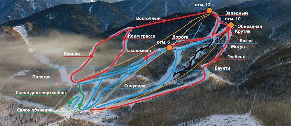 Байкал горнолыжный курорт гора Соболиная